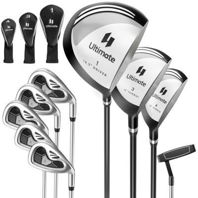 Costway Men's 9 Pieces Complete Golf Club Set-Gray