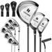 Costway Men's 9 Pieces Complete Golf Club Set-Gray