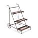 Costway 3-Tier Metal Plant Stand with Wheels and Handle for Balcony
