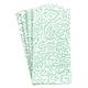 Block Print Leaves Green White Caspari Set of 4 Hand Printed Indian Cotton Napkins 50 cm sq