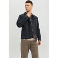 Jeansjacke JACK & JONES "JJIJEAN JJJACKET MF 823" Gr. XS, schwarz (black denim) Herren Jacken Übergangsjacken