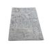 Shahbanu Rugs Sampler Gray Abstract Design Wool And Silk Hand Knotted Oriental Rug (2'0" x 3'0") - 2'0" x 3'0"