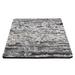 Shahbanu Rugs Ivory Black Pure Wool Looped and Uncut Pile Big Knots Hand Loomed Natural Undyed Wool Square Rug (2'0" x 2'0")