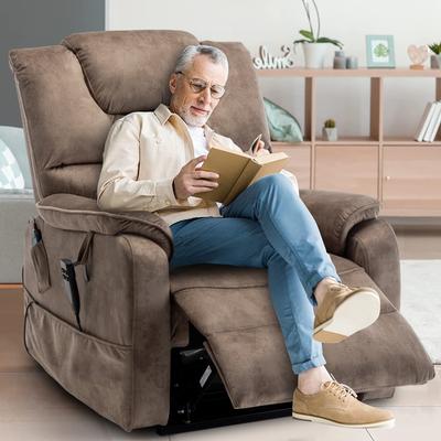 35.5"W Dual Electric Power Lift Recliner,Massage&Heat,180 degrees