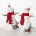 12.5"H Sullivans Happy Snowman Figure - Set of 2, Christmas Decor, Multicolored - 8.5"L x 8"W x 12.5"H