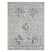 Shahbanu Rugs Ivory, Modern Broken Design Kashan, Wool and Silk, Hand Knotted, Oriental Rug (9'0" x 12'1") - 9'0" x 12'1"