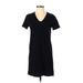 Universal Thread Casual Dress - Shift: Black Solid Dresses - Women's Size Small