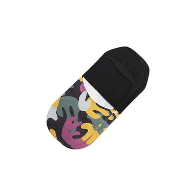 TOMS Women's Black Abstract Floral Print Ultimate No Show Socks Black/Multi, Size Small