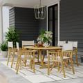 7 pc Oval Martinique Director Chair Teak Dining Set