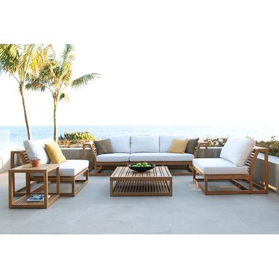 Maya 6 pc Teak Sofa & Slipper Set