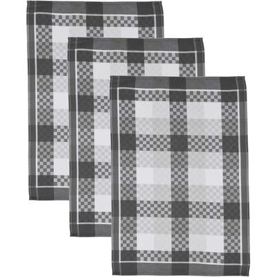 Geschirrtuch ROSS "SUPERIOR", schwarz (anthrazit, weiß, grau), B:50cm L:70cm, 100% Baumwolle, Geschirrtücher, aus 100% Baumwolle, 50x70 cm Image