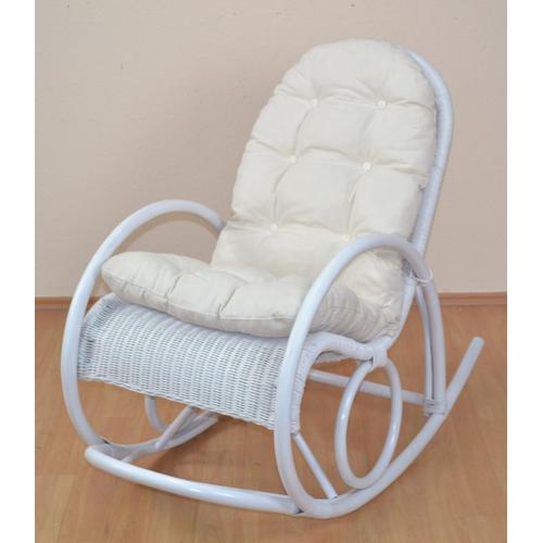 Schaukelstuhl HOME AFFAIRE Stühle Gr. B/H/T: 60 cm x 100 cm x 116 cm, mit Kissen, weiß Schaukelstühle