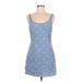 Hollister Casual Dress - Mini Scoop Neck Sleeveless: Blue Dresses - Women's Size 9