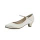 Rainbow Club Brautschuhe Marsha - Damen Pumps gepolstert, flach, Glitzer, Ivory/Creme, Satin - Gr. 36 (UK 3)