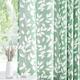 Leaf Print Curtains 84" Green