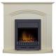 Adam Truro Fireplace in Cream with Blenheim Electric Fire in Black, 41 Inch