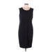 Connected Apparel Casual Dress - Sheath: Black Solid Dresses - Women's Size 10