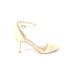 Sam Edelman Heels: Tan Print Shoes - Women's Size 8 1/2 - Open Toe