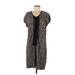 Banana Republic Factory Store Casual Dress - Shift Scoop Neck Short sleeves: Tan Dresses - Women's Size Large