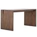 Loon Peak® Sharry Reclaimed Pine 68" Waterfall Style Dining Table & Cutout Detail Wood in Brown | 35 H x 68 W x 30 D in | Wayfair