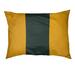 East Urban Home Cleveland Throwback Football Stripes Pillow Metal in Red/Black/Yellow | Large (50" W x 40" D x 7" H) | Wayfair