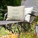 East Urban Home Live Laugh Love Indoor/Outdoor Throw Pillow Polyester/Polyfill blend in Green/White | 16" x 16" | Wayfair
