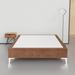 Spinal Solution 15" Premium Velvet Material Wood Box Spring/Bed Frame, Durable, Stylish, Multi Color Wood in Brown | 15 H x 38 W x 74 D in | Wayfair