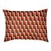 Wrought Studio™ Tuileries Football Luxury Outdoor Dog Pillow Polyester in Orange/White/Black | Small (28" W x 18" D x 4" H) | Wayfair