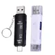 Lecteur de cartes 5 en 1 otgtype C USB TF lecteur de cartes mémoire avec couvercle pour