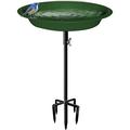 Red Barrel Studio® Tiffni Plastic/Acrylic Sundial Birdbath in Brown | 29 H x 17.2 W x 13.2 D in | Wayfair A51D5D5007AD4463BAABAAF5FDB80937