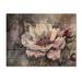 Red Barrel Studio® Cintra Pink Green Peonies on Branch I - Unframed Print on Wood Metal in Brown/Gray/Pink | 30 H x 40 W x 0.78 D in | Wayfair