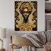 House of Hampton® Retro Haute Couture African American Lady IV - Fashion Woman Print on Natural Pine Wood Metal in Brown | Wayfair