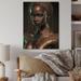 Red Barrel Studio® Tribal African Woman V - African American Woman Print on Natural Pine Wood Metal in Black/Brown | 32 H x 24 W x 0.78 D in | Wayfair