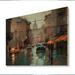 Red Barrel Studio® Blue & Orange Capturing The Beauty Of A Rainy Day II On Wood Print Wood in Brown/Green/Red | 10 H x 20 W x 0.78 D in | Wayfair