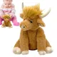 Peluche de vache en peluche pour femme 25cm réaliste douce marron poupée mollet cadeau