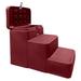 Horsemen's Pride Three - Step Mounting Block w/Storage - Maroon - Smartpak