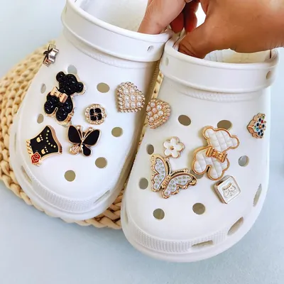 Breloques de chaussures pour Crocs bricolage ours mignon trou stéréoscopique 3D décoration de