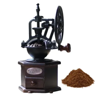 Moulin à café manuel en bois réglages réglables outils manuels portables avec moulin de Style