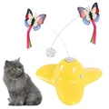 Jouet coule papillon pour chat jouets pour l'ennui jouets en mouvement avec lumière LED et base