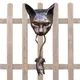 Lèvent de porte en résine de chat et de souris boutons d'armoire mordus de chat sculpture vintage