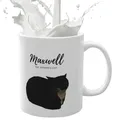 Tasse à café en céramique imprimée chat tasses à café chat document créatif tasse à degré de
