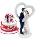Figurine de décoration de gâteau en résine Sculpture de mariée et marié de Style européen