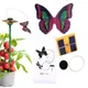 Piquet Solaire Papillon pour Contrôle Intelligent des Capteurs Pots de Fleurs Extérieures