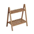 Support de plantes en bois robuste et Durable conception trapézoïdale à Double couche présentoir