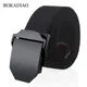 BOKADIAO Men&Women Military Canvas Belt Luxury Black Metal Buckle Jeans Belt Army Tactical Belts for