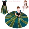 Elsa&Anna Birthday Fashion Ice Snow Queen Party Costume Cosplay Carnival Dress Adult Girls Lady