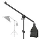 Adjustable Tripod Boom Arm for Light Stand with Sandbag Extend to 135cm Portable Light Stand Boom