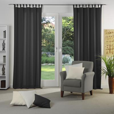 Vorhang WIRTH "Dim out", schwarz, B:142cm H:155cm, Polyester, Gardinen, nach Maß Image