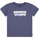 Print-Shirt LEVI'S KIDS "LVG SS BANDANA BATWING TEE" Gr. 12 (152), blau (crown blue) Mädchen Shirts T-Shirts