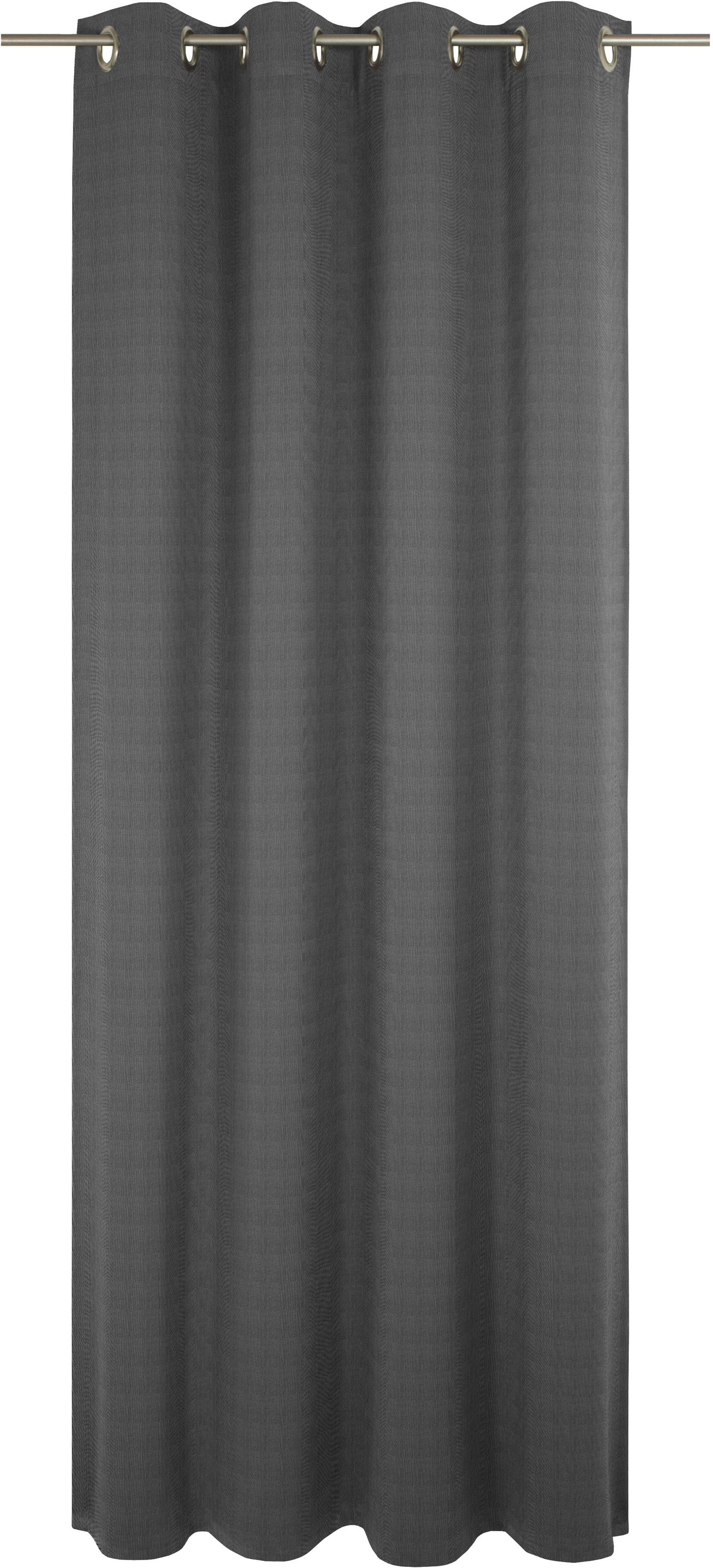 Vorhang ADAM "Uni Collection light", schwarz, B:142cm H:335cm, Baumwolle (Bio-Baumwolle), Gardinen, aus 100% Bio-Baumwolle Image
